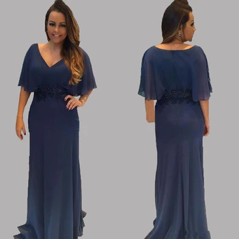 

Simple Lady Maxiskit V-neck Chiffon Women Clothes for Sociazation Draped Mother of the Bride Dresses
