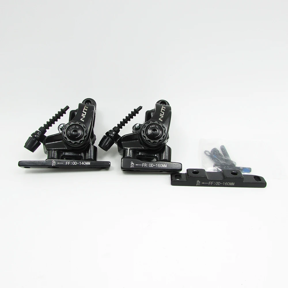 Double F R 160 1pair NUTT плоское крепление механическое Двойное боковое включение дорожный дисковый тормозной суппорт дорожный велосипед - Цвет: Double F R 160 1pair
