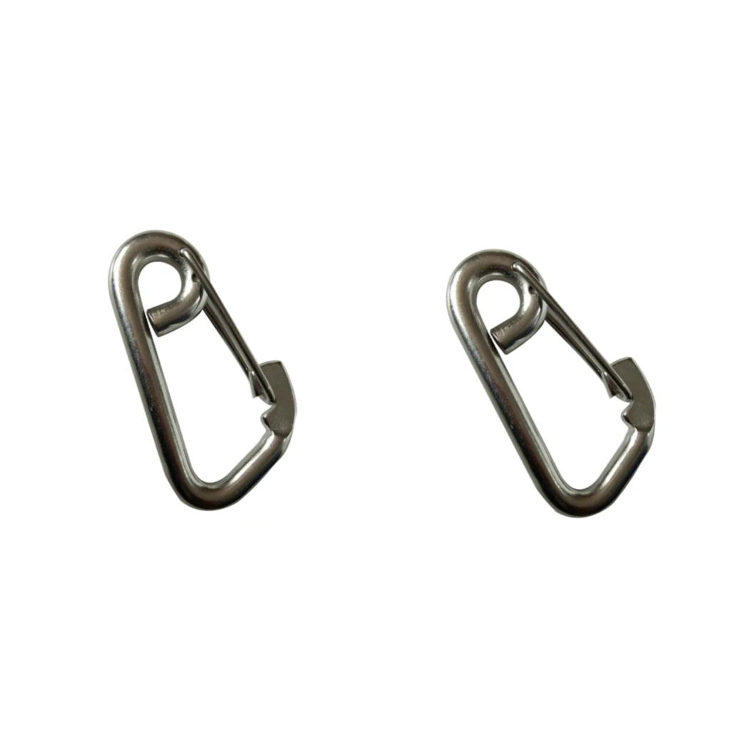 MagiDeal 2pcs New Boat 304 Stainless Steel Spring Snap Hooks (6x60mm+8x80mm)