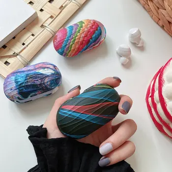 

Korea 2020 For Samsung Galaxy Buds + Buds Plus Case Luxury colorful marble Earphone Case for Galaxy Buds Hard Non-slip Case