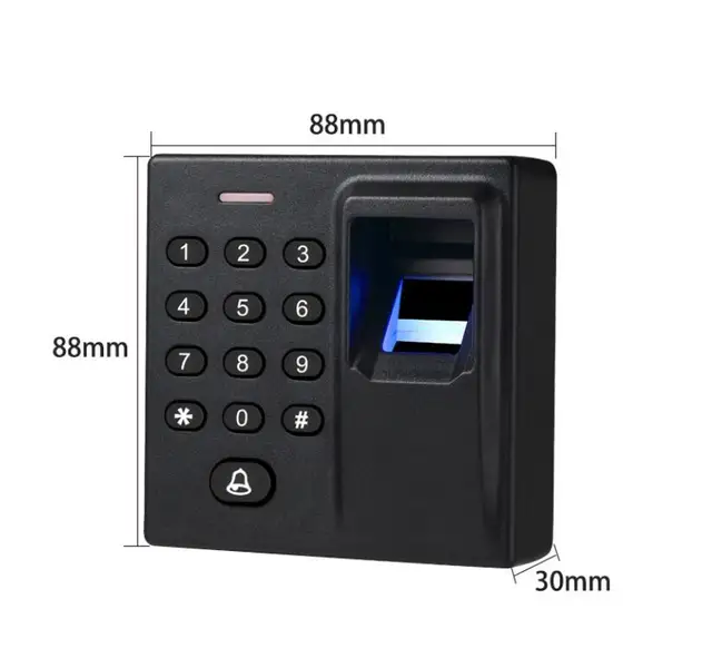 Mini Biometric Fingerprint Access Control Standalone Door Controller Keypad Finger and RFID Card Door Entry Lock 2