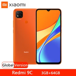 Глобальная версия смартфона Xiaomi Redmi 9C, 3 ГБ, 64 ГБ, Helio G35, Восьмиядерный, 6,53 дюймов, дисплей DotDrop, 13 МП, задняя камера, 5000 мАч