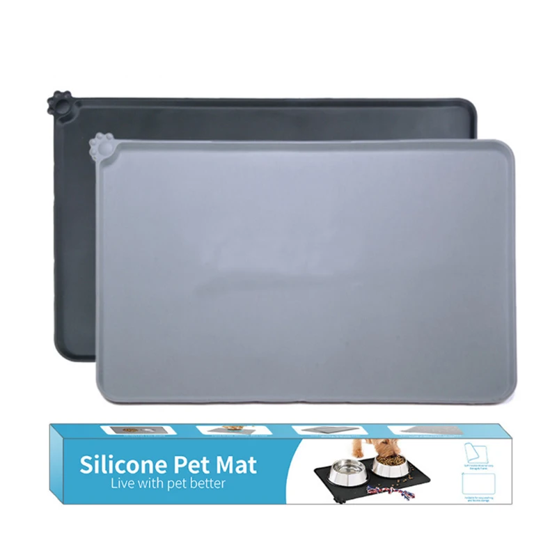 

Pet Food Mat Nice Quality Waterproof Non-Slip Silicone Pet Mat For Cat Pet Bowl Drinking Water Pad Dog Feeding Mat Easy Clean