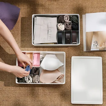 

Simple Modern Nordic Plastic Organizer Acrilic Underwear With Cover Storage Box Cajas Organizadoras Wedding Centerpieces Ec50sn