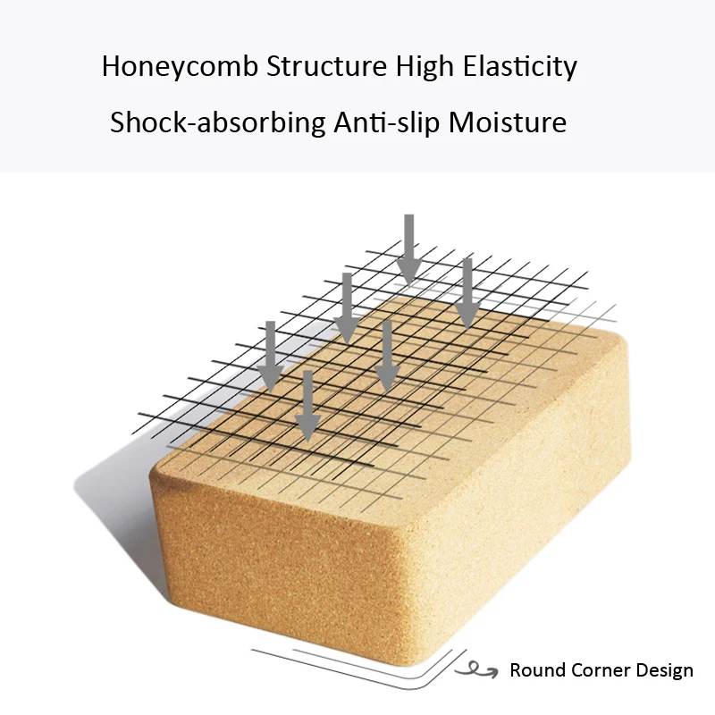 Нескользящая натуральная деревянная пробка Йога кирпич блок йоги eva Пилатес кирпич фитнес инструмент Высокая эластичность безвкусный танец Йога Аксессуары