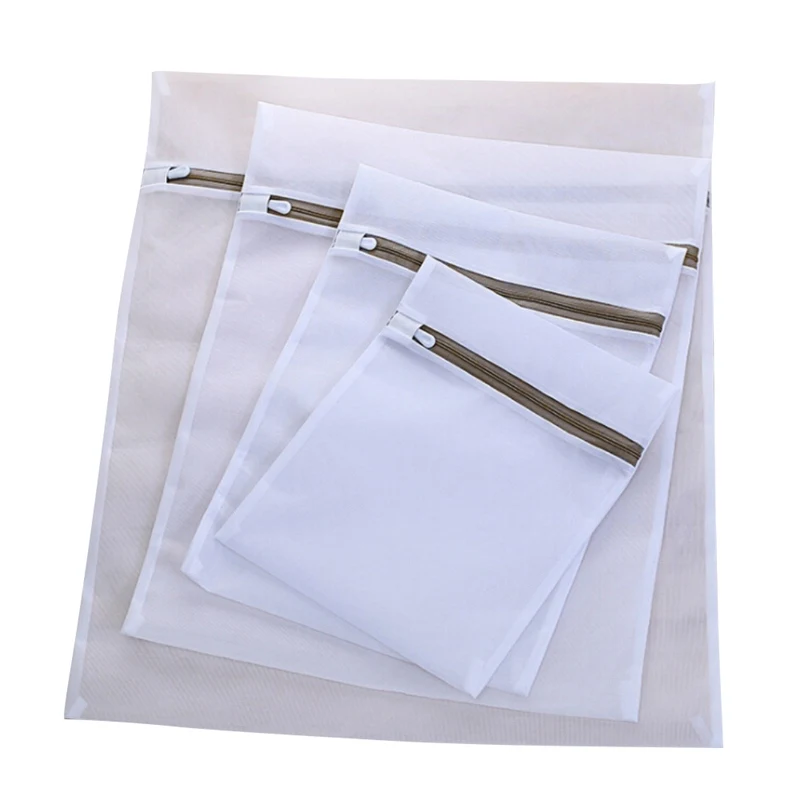 

High-end Elegant Gray Zipper Laundry Bag Thickening Bra Bag Garden Home Home Storage Organization laundry bag