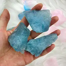 

Natural aquamarine crystal quartz energy gem Reiki healing gift 1 DIY necklace