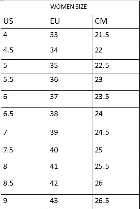women size