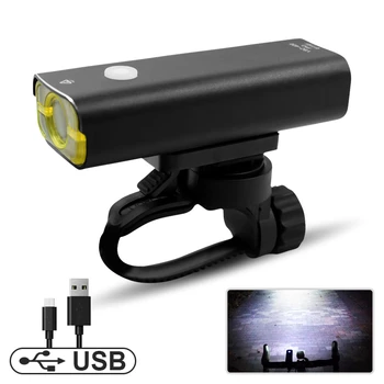 

Bike Front Light LED USB Rechargeable Handlebar Lights 5 Modes 18650 Battery Bike Headlight Torch Flashlight MTB Accessories