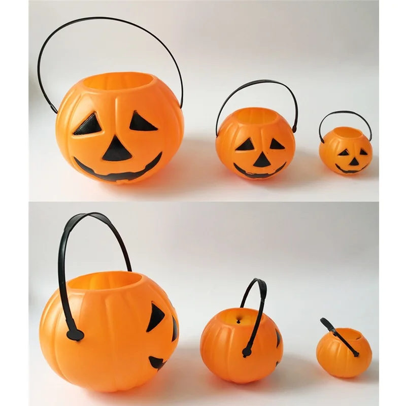

Halloween Pumpkin Bucket Funny Trick Children Hand Candy Buckets Gift Props Activity Site Atmosphere Decorative
