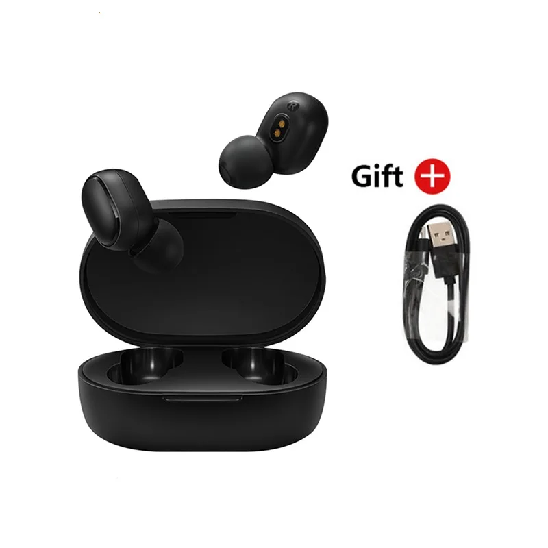 Xiaomi Redmi Airdots TWS Bluetooth 5,0 наушники стерео беспроводные активные шумоподавления с микрофоном свободные Наушники управление AI - Цвет: CN Version With Gift
