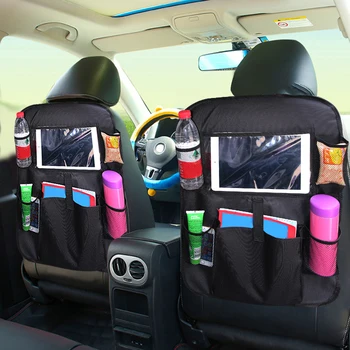 

1pc Multi-Pocket Car Seat Back Organizer Wool Felt Storage Container Hanging Box Multifunction Vehicle Storage Bag Car-styling