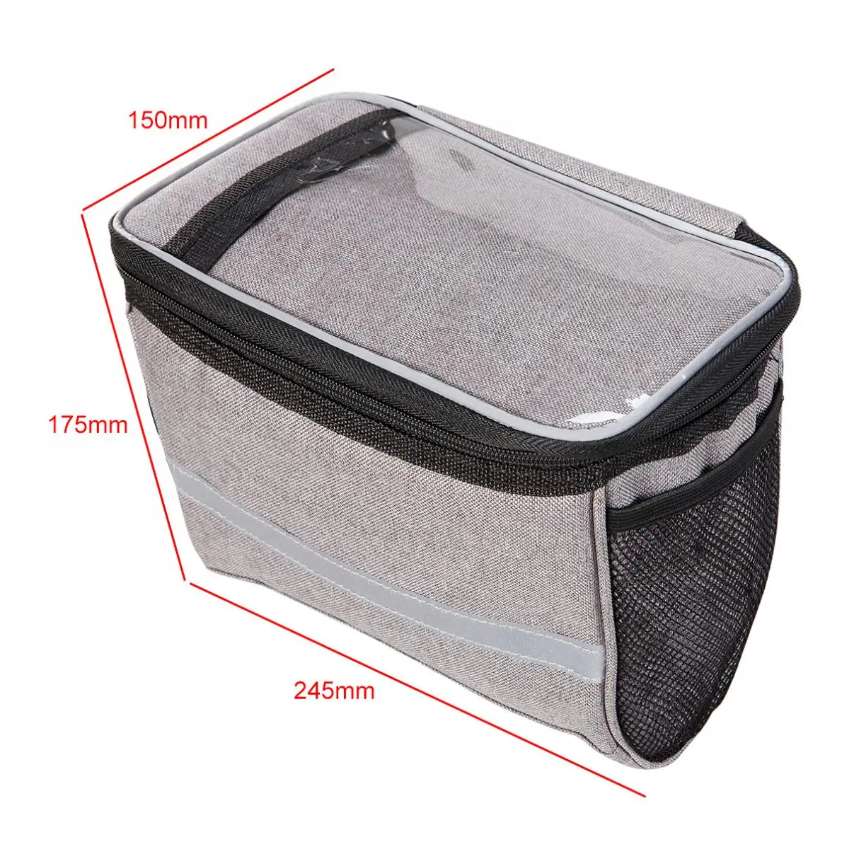 Bicycle Front Bag Cycling Basket Pannier Bike Frame Tube Handlebar Bag Aluminum Foil for Cold-Hot Drinks Heat Preservation