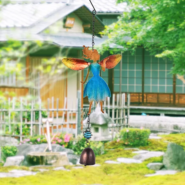 Fairy Angel Wind Chimes Spinner Romantic Metal Art Wind Bells Musical Hanging Decoration Outdoor Garden Patio Yard Windows Doors 4