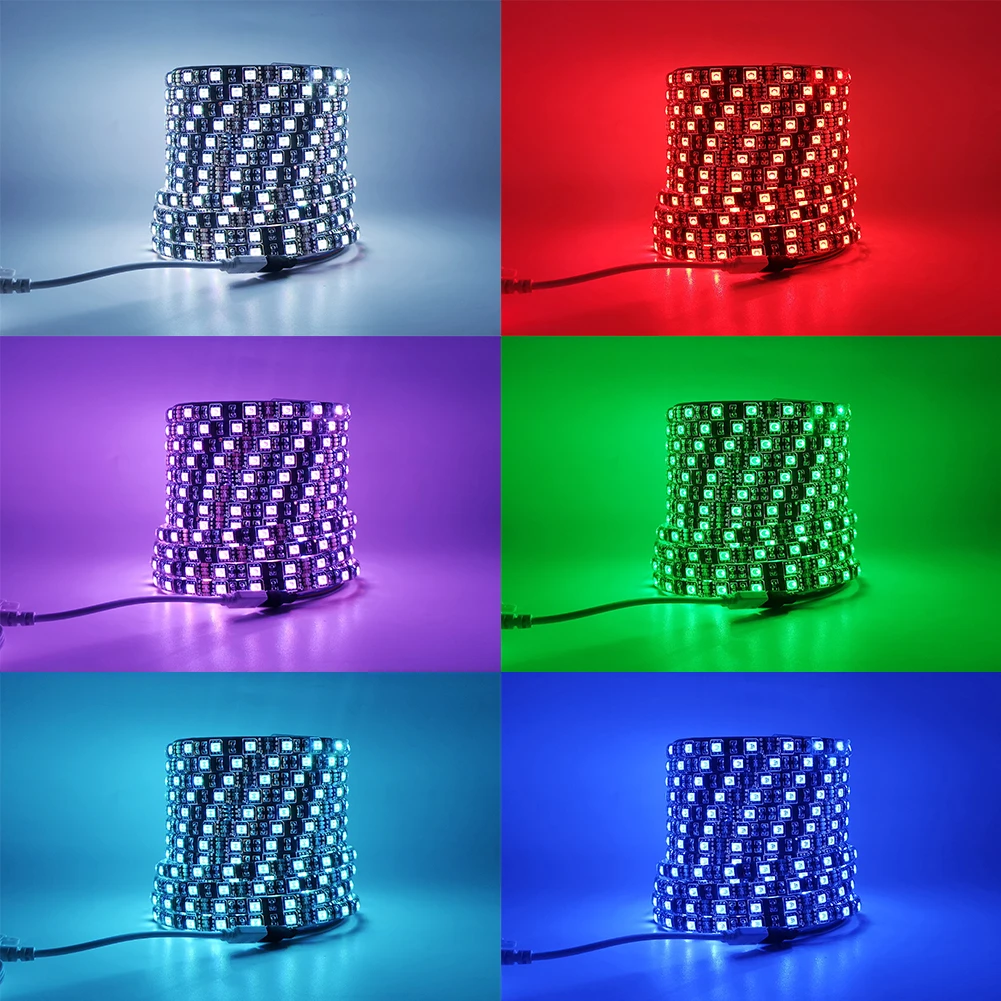 Светильник ная лента RGB 5050 SMD 2835 гибкая Светодиодная 5 м 10 15 Диодная постоянного