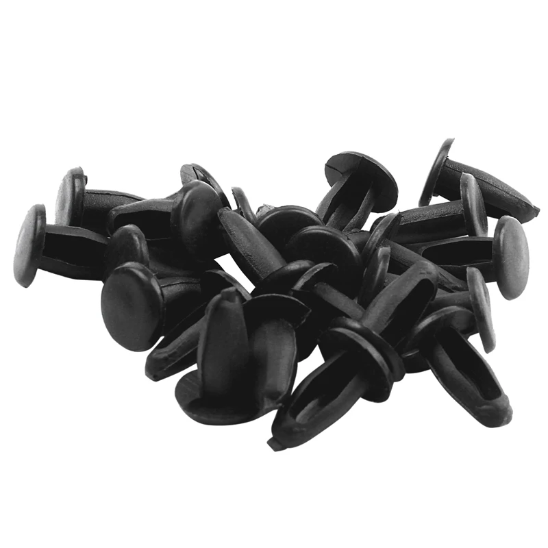 Горячая HG-24Pcs пластиковые заклепки зажим 3 мм x 5 мм x 11 мм черный