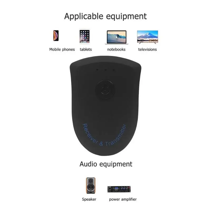 BT805 беспроводной Bluetooth 2 в 1 аудио передатчик приемник 3,5 мм Музыкальный адаптер емкость батареи 300 мА около 8 ч Работа