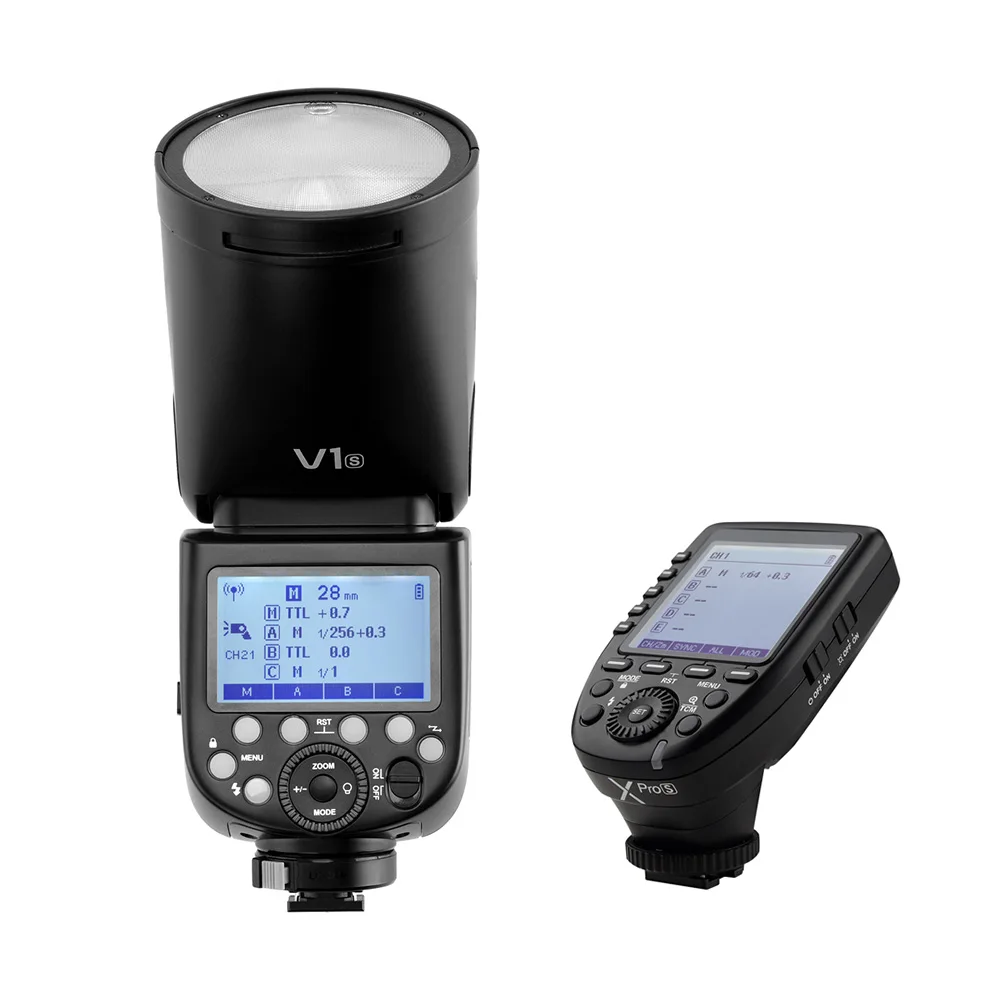 Godox V1S профессиональная вспышка камеры+ XproS ttl Беспроводная вспышка триггер беспроводной 2,4G зум для sony A7RII A58 для студийная для портретной съемки