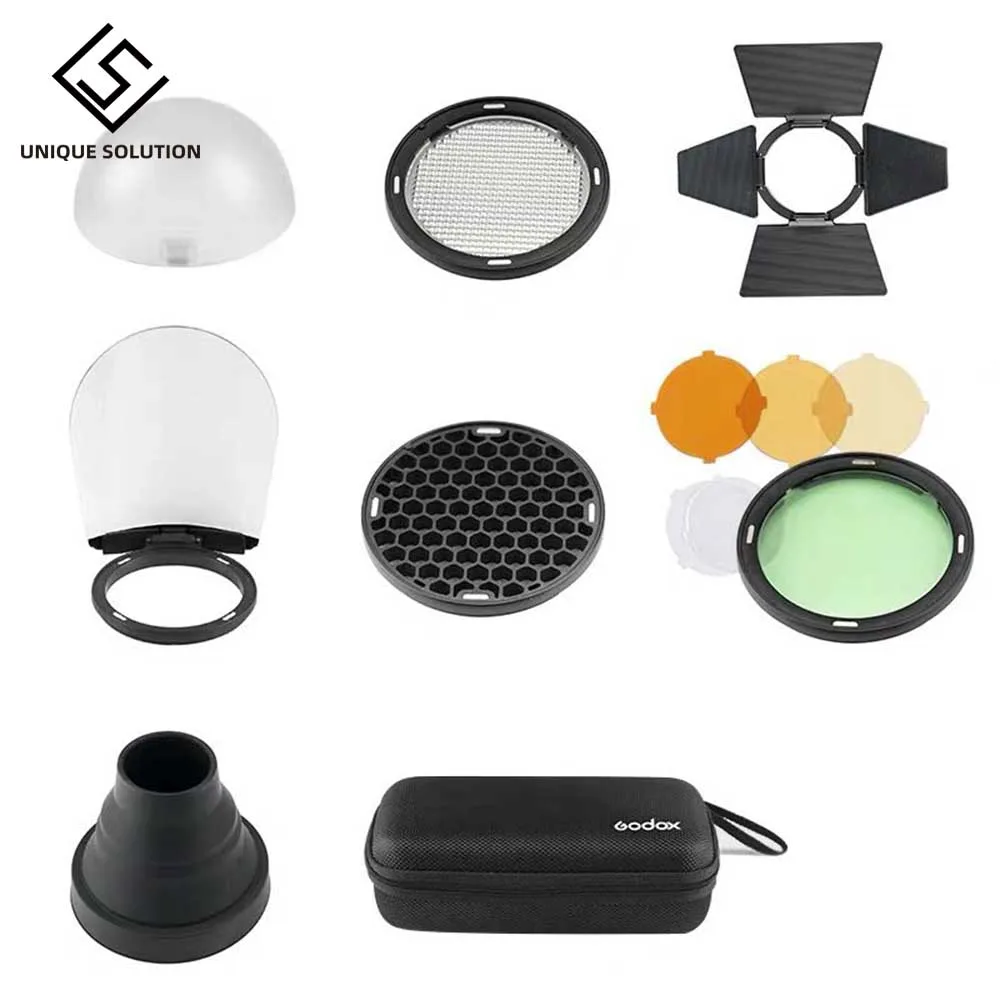 Magnetic Round Head Flash AK R1 Accessory Set Kit For Godox AK-R1 Kit Mini Photography Replacement Parts For Godox H200R v1 2