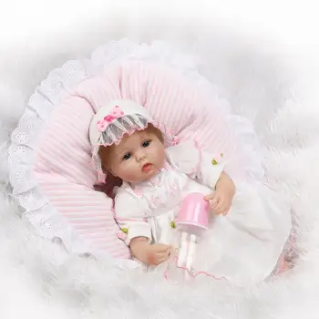 

Little Princess Reborn Baby Toddler Silicone + Cloth Material Lovely Creative Realistic Doll Gifts About 40cm