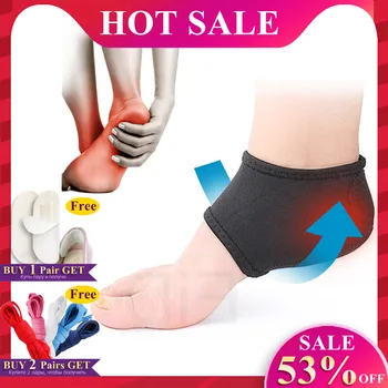 オンライン アーチサポートヒールパッド靴下クッション足アーチ保護矯正インソール痛みを軽減足底スリーブパッド挿入ヒール保護