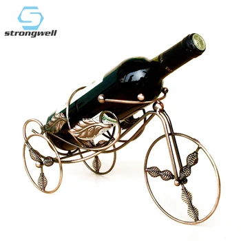

Strongwell European Iron Spring Tricycle Wine Rack Metal Craft Personalized Table Decor Home Decoration Birthday Wedding Gift