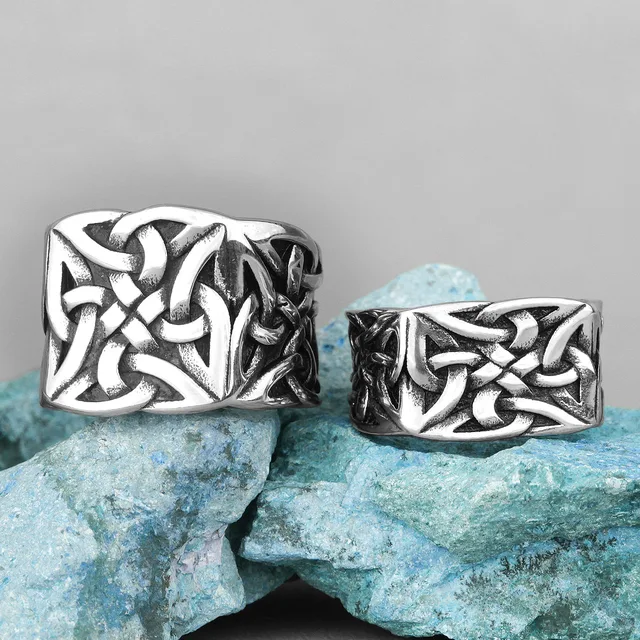 Retro Viking Knot Stainless Steel Mens Rings: A Creative Gift for Couples
