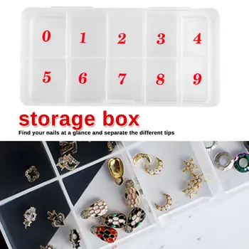 

Slots Clear Plastic Empty Storage Box Nail Art Rhinestone Tools Jewelry Beads Display Storage Box Case Organizer Holder