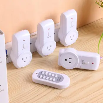 

4pcs US Plug Classic Colors and Simple Durable Design 1600W Wireless Remote Control Socket Electrical Outlet Lamp Switch