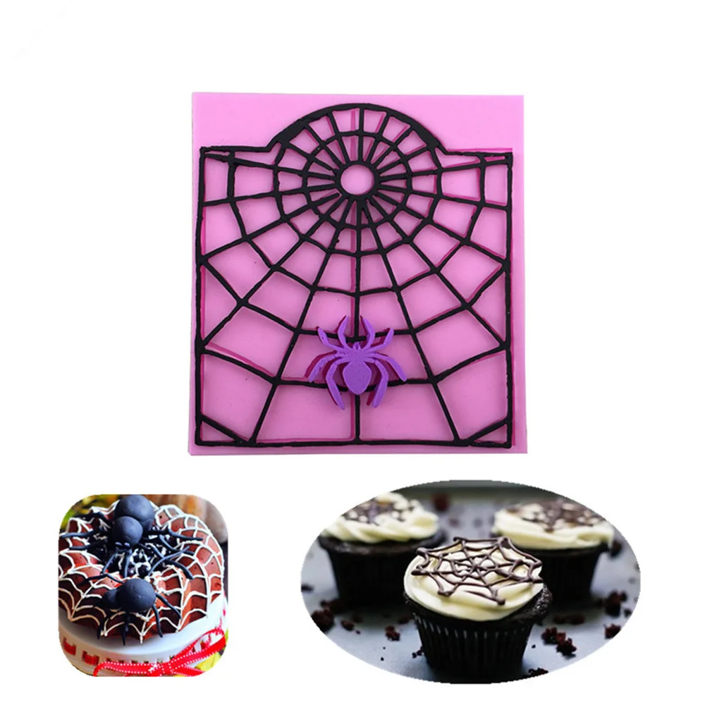 

Spider Web Shape Cake Silicone Mold Fondant Chocolate Mould Silicone Baking Soap Molds Cooking Cupcake Wedding Decorating Tools