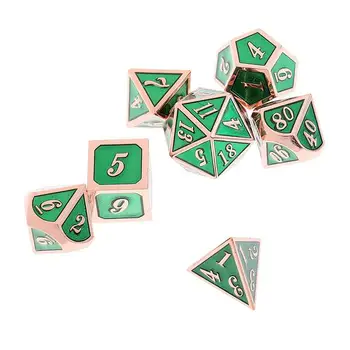 

XSXS--7 Polyhedron D4-D20 Colored Zinc Alloy Tweezers - Light Green