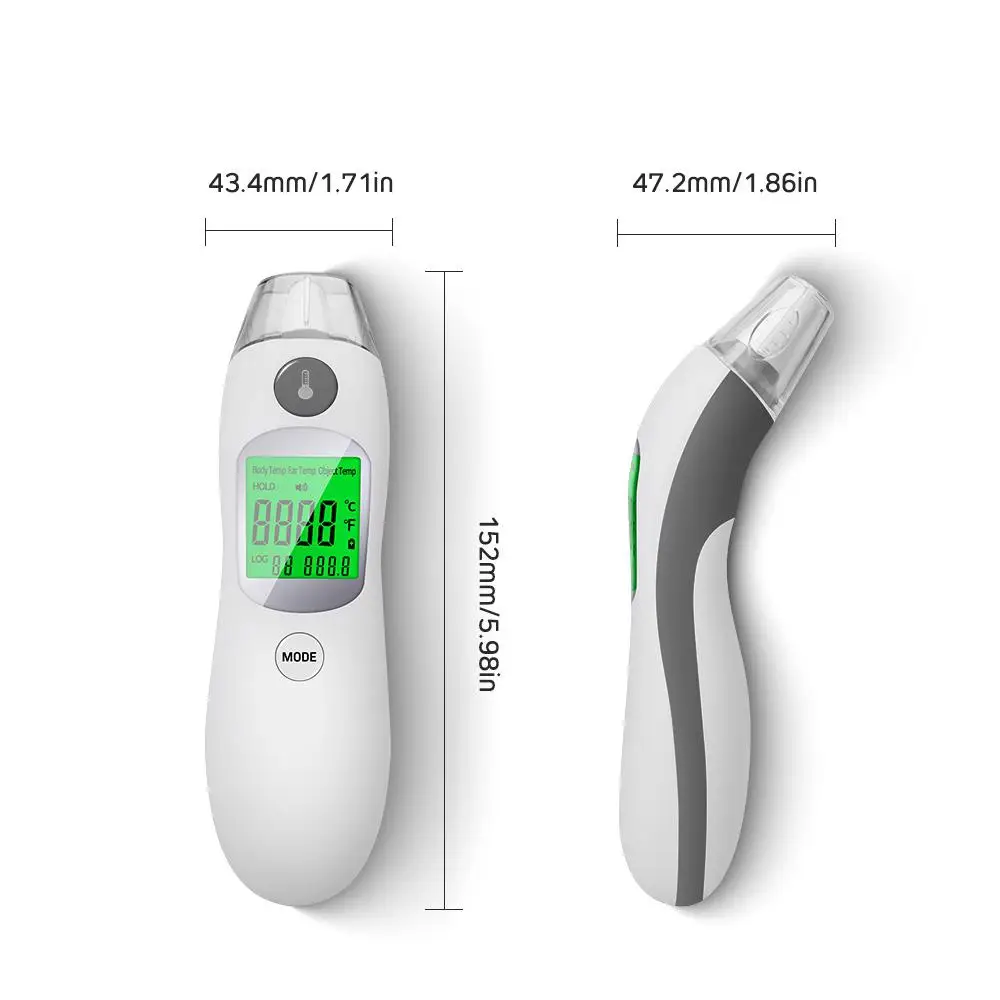Цифровой термометр для детей и взрослых Бесконтактный инфракрасный Лоб ухо ЖК-Электрический термометр