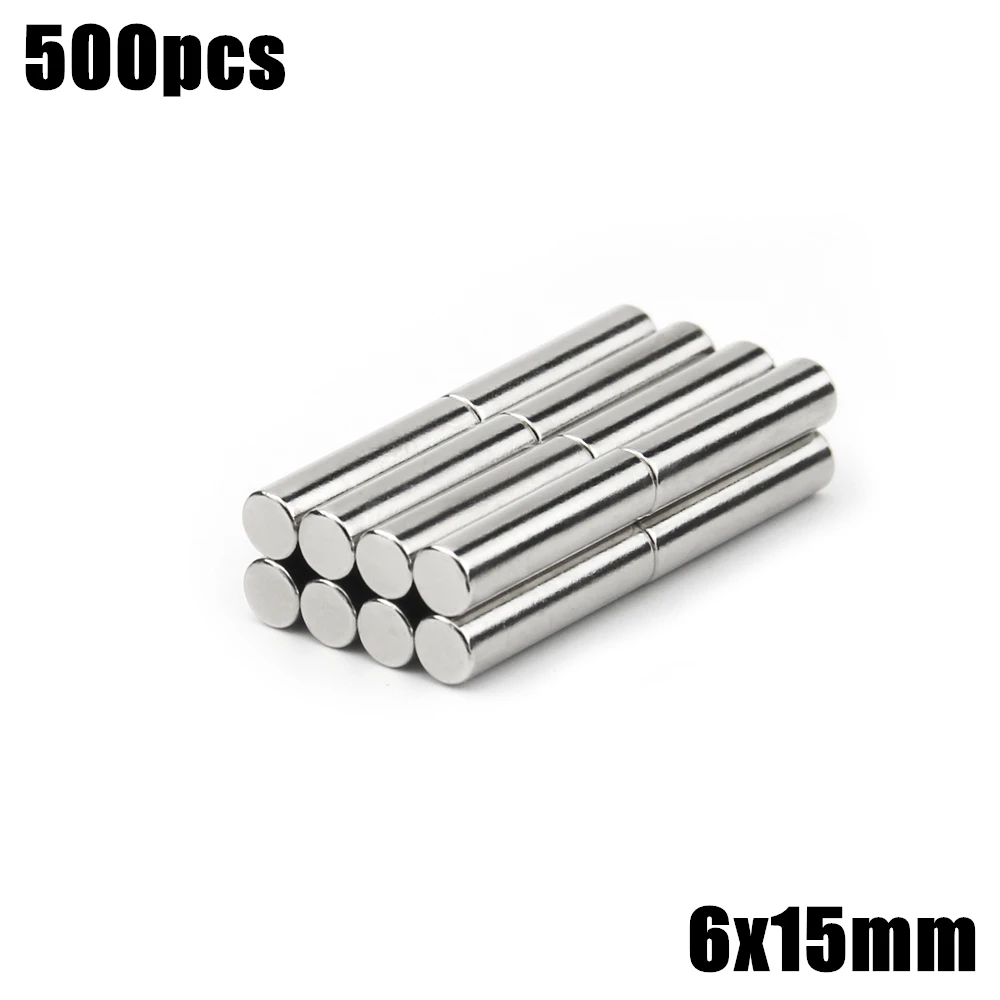 500 шт. 6x15 мм супер мощный большой небольшой круглый неодимовый диск Магниты