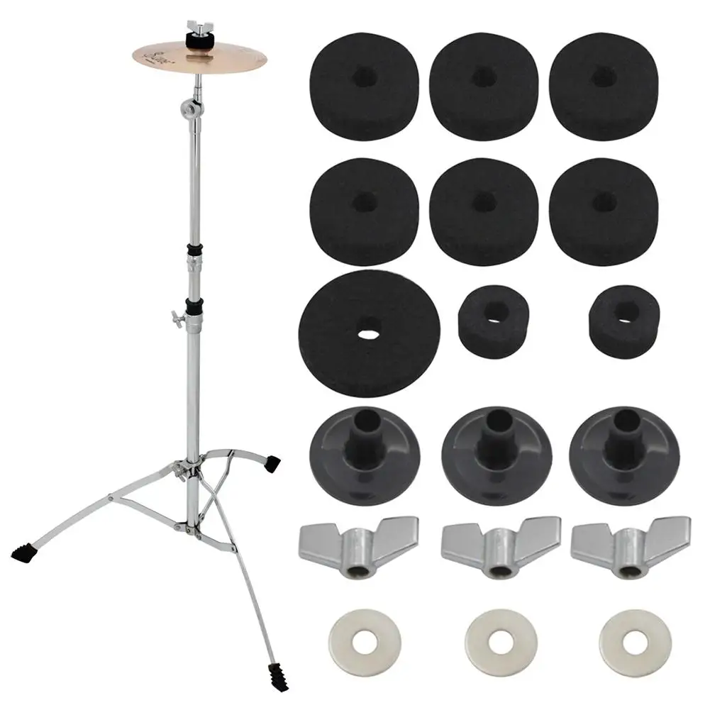 

18Pcs Replacement Accessories Cymbal Stand Sleeves Cymbal Felts With Cymbal Washer Base Wing Nuts Replacement For Drum Set