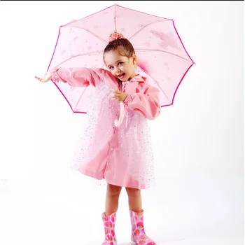 

1pcs Nylon Children Raincoat Star Pattern Waterproof Rain Coat Student Rainwear/Rainsuit Outdoor Hiking Capa De Chuva Rain Gear