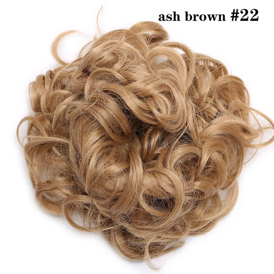 ash brown S-noilite 80 см, эластичная лента для волос, шиньон, волнистые волосы для наращивания, синтетические шиньоны, шиньоны для женщин - Цвет: ash brown