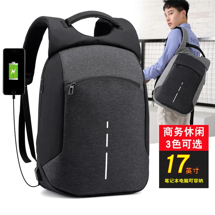 2019 кожаный рюкзак Mochila Escolar через плечо для денег сумка мужчин компьютер Usb