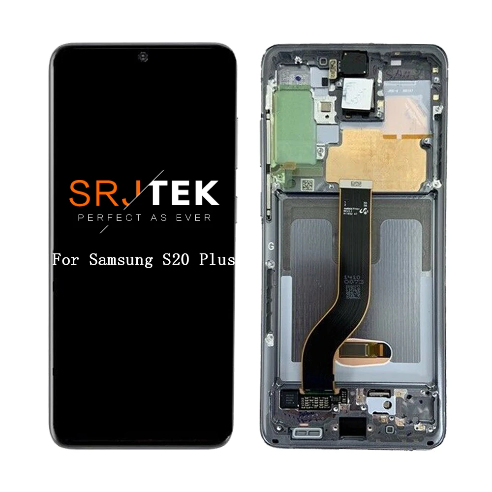 Сенсорный ЖК экран AMOLED для SAMSUNG Galaxy S20 Plus стекло G985 G985F дигитайзер сенсорного