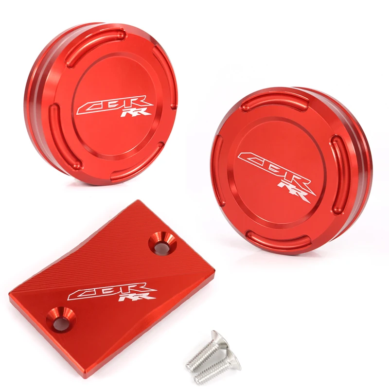 

Front and Rear Brake Clutch CNC Brake Fluid Cap Covers Master Cylinder Reservoir Fluid Plug For Honda CBR1000RR 2006-2007