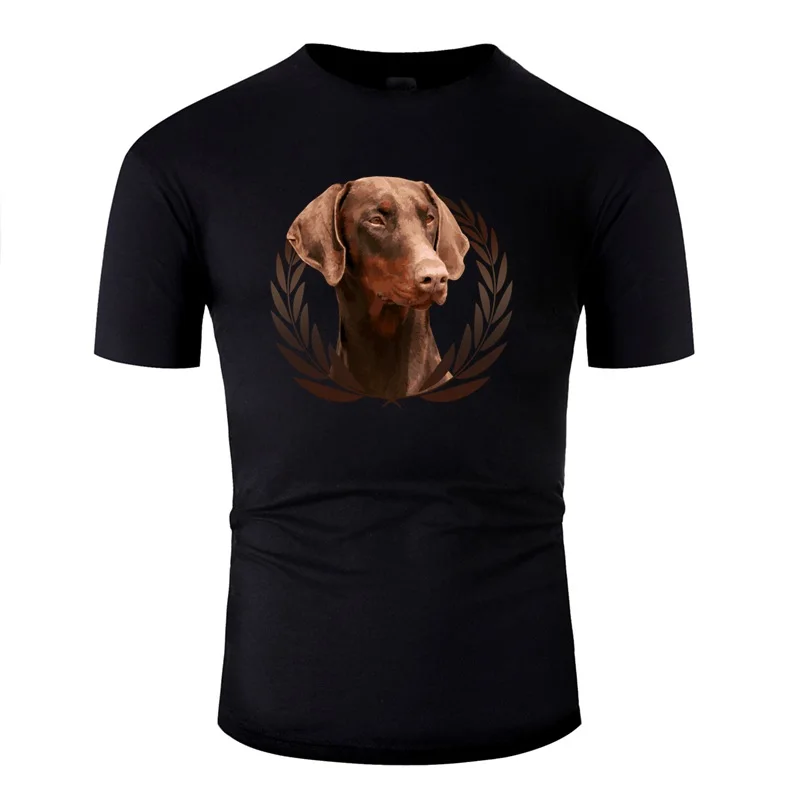 Персонализированная футболка с надписью Doberman Pinscher Dobermann, женская футболка с вырезом лодочкой, мужская одежда с коротким рукавом, высокое качество