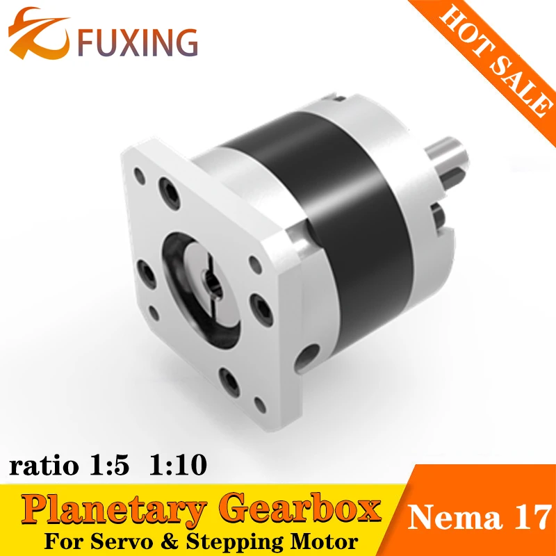 Planetary Gearbox Nema 17 Stepper Stepping Reducer Gear All Ratio 10:1 5:1 25:1 50:1 Geared For 3D Printer Mechanical Arm Robot transmission gear
