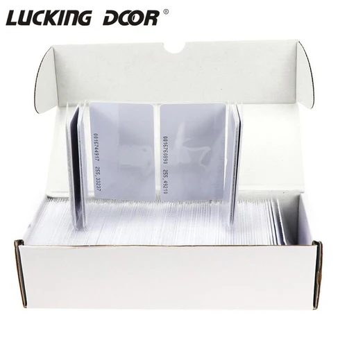 100 pcs 200 KHz RFID 근접 스마트 카드 TK4100 ID 카드 액세스 제어 장치 시간 출석 PVC 흰색 카드 직렬 포함 6