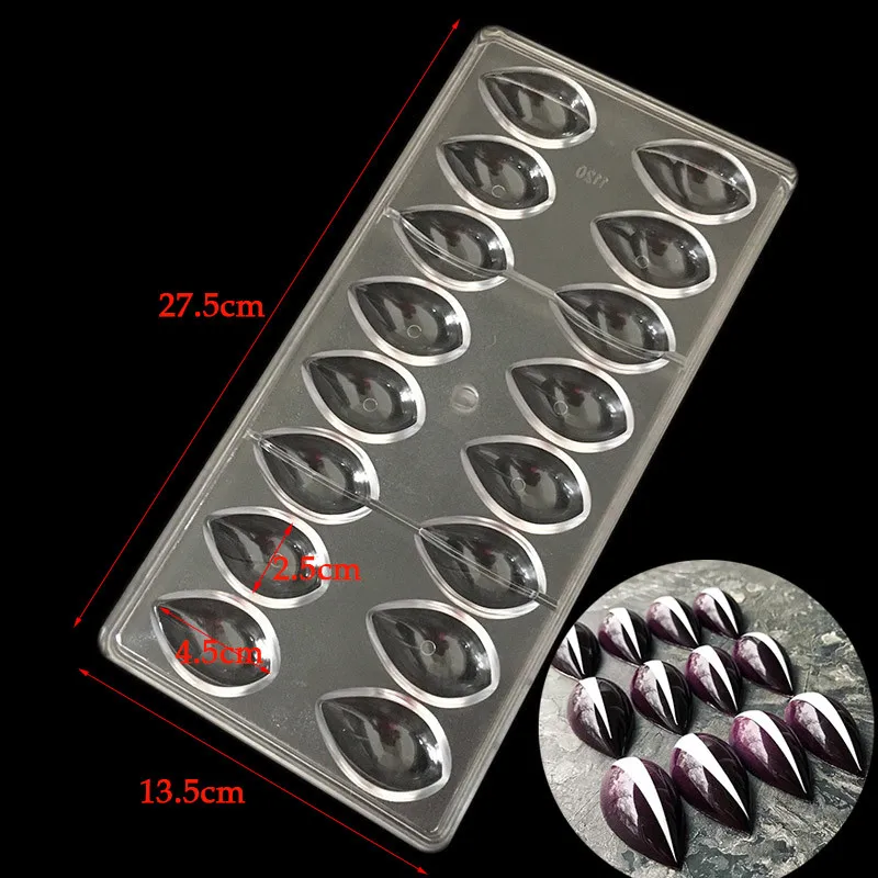 Polycarbonate Chocolate Mold English Letter Chocolate Plastic Mould Cake Baking Mould Polycarbonate Chocolate Mold Candy Mold - Цвет: Белый