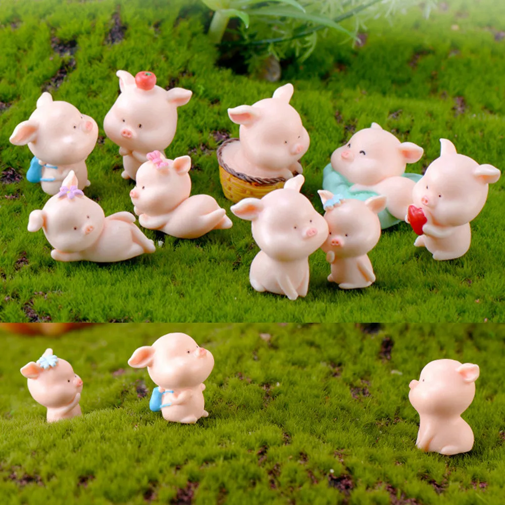 Миниатюрная фигурка свиньи маленькие фигурки животных сад игрушки
