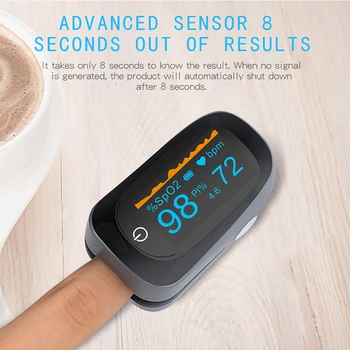 

Finger Oximeter Digital Fingertip Pulse Oximeter Blood Oxygen Saturation Meter Finger SPO2 PR Heart Rate Monitor Health Care