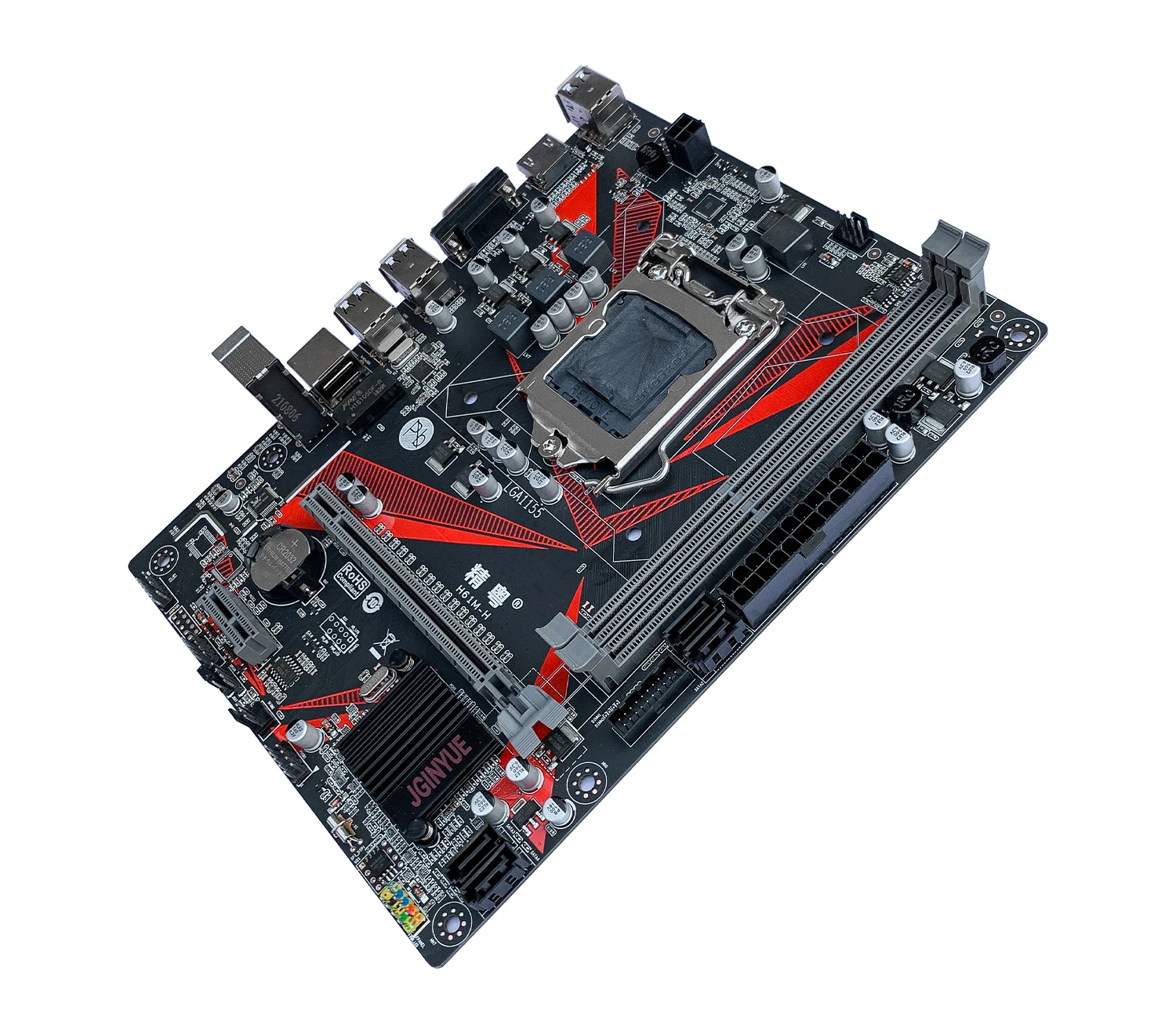 the motherboard JGINYUE H61 LGA 1155 M-ATX Motherboard Intel i3 i5 i7 E3 V2 CPU DDR3 1600MHz 16GB RAM SATA USB2.0 VGA HDMI H61M-H best budget gaming pc motherboard