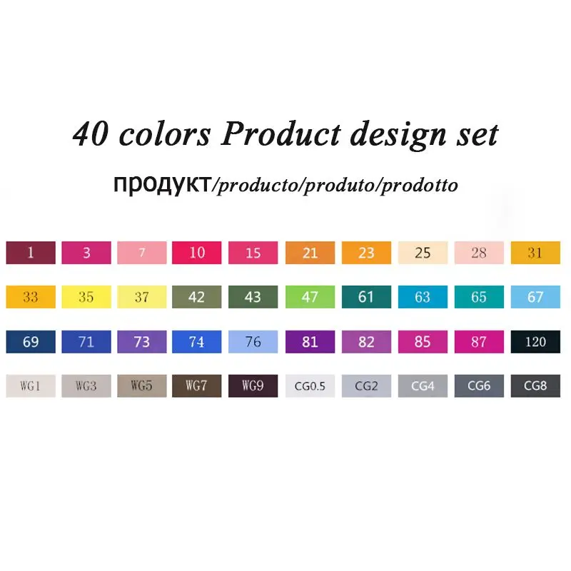 Маркеры touchnew для рисования спиртовые маркеры двойная головка эскизный маркер для Sketchingt картина блендер поставки - Цвет: 40 color product