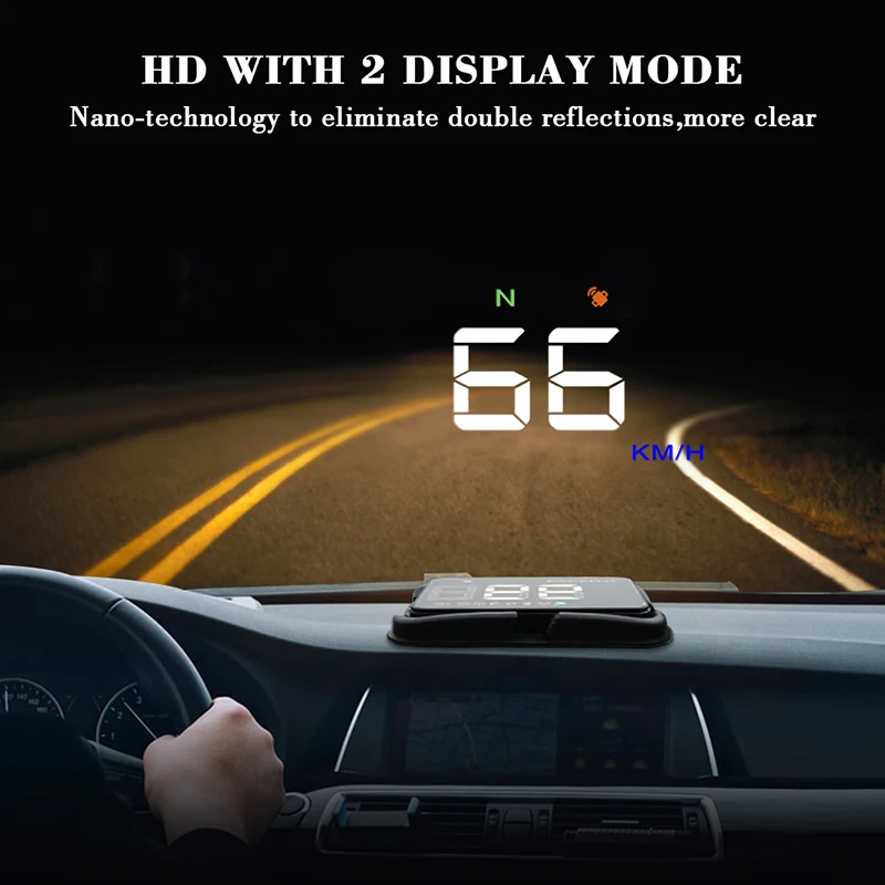 Автомобильный HUD A5 дизайн 3," головой вверх Дисплей с gps трекер лобовое стекло проектор ускорения Предупреждение спидометров