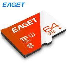 EAGET T1 картой Micro sd объемом 16 Гб оперативной памяти, 32 Гб встроенной памяти, 64 ГБ 100 МБ/с. слот для карт памяти 128 ГБ 256 Class10 UHS-1, мicro sd, TF карта cartao de memoria