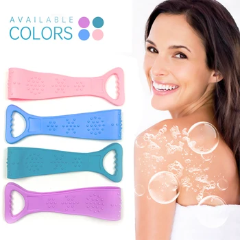 

Magic Silicone Brushes Bath Towels Rubbing Back Mud Peeling Body Massage Shower Extended Scrubber Bathroom Clean Skin Brushes